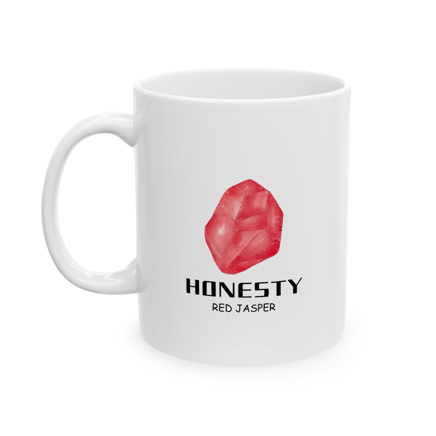 "Honesty, Red Jasper" Coffee Cup, 11 oz.