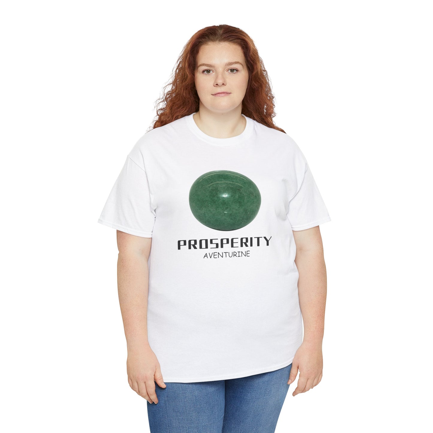 "Prosperity" w/ Aventurine Stone, Heavy Cotton Tee