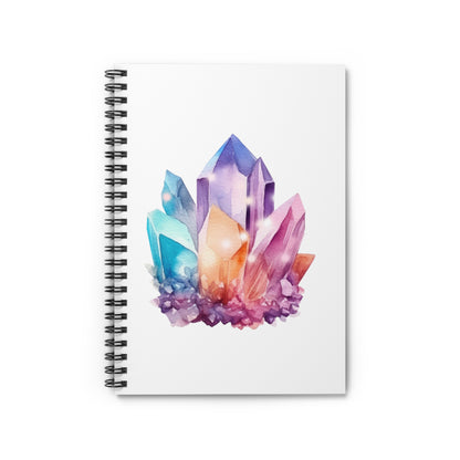 Colorful Crystal Cluster, Spiral Notebook - Ruled Line